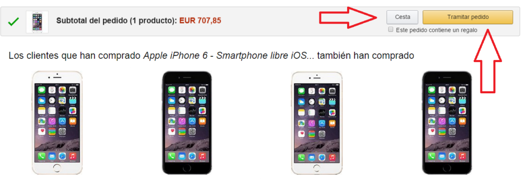 tramitar pedido en amazon