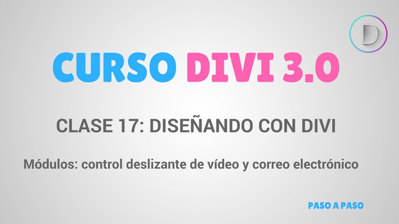 Módulos_ control deslizante de vídeo y correo electrónico optin