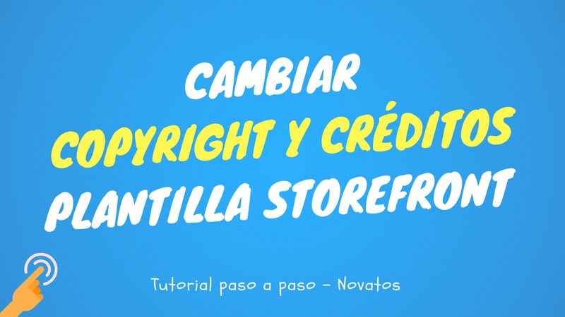 cambiar créditos y copyright footer storefront