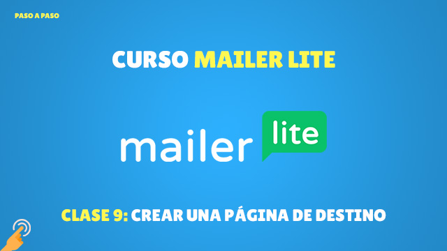 Curso MailerLite Crear una página de destino