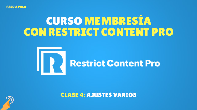 Configurar ajustes varios Restrict Content Pro
