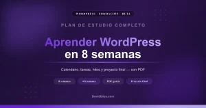 Aprender WordPress desde cero: ruta de estudio en 8 semanas